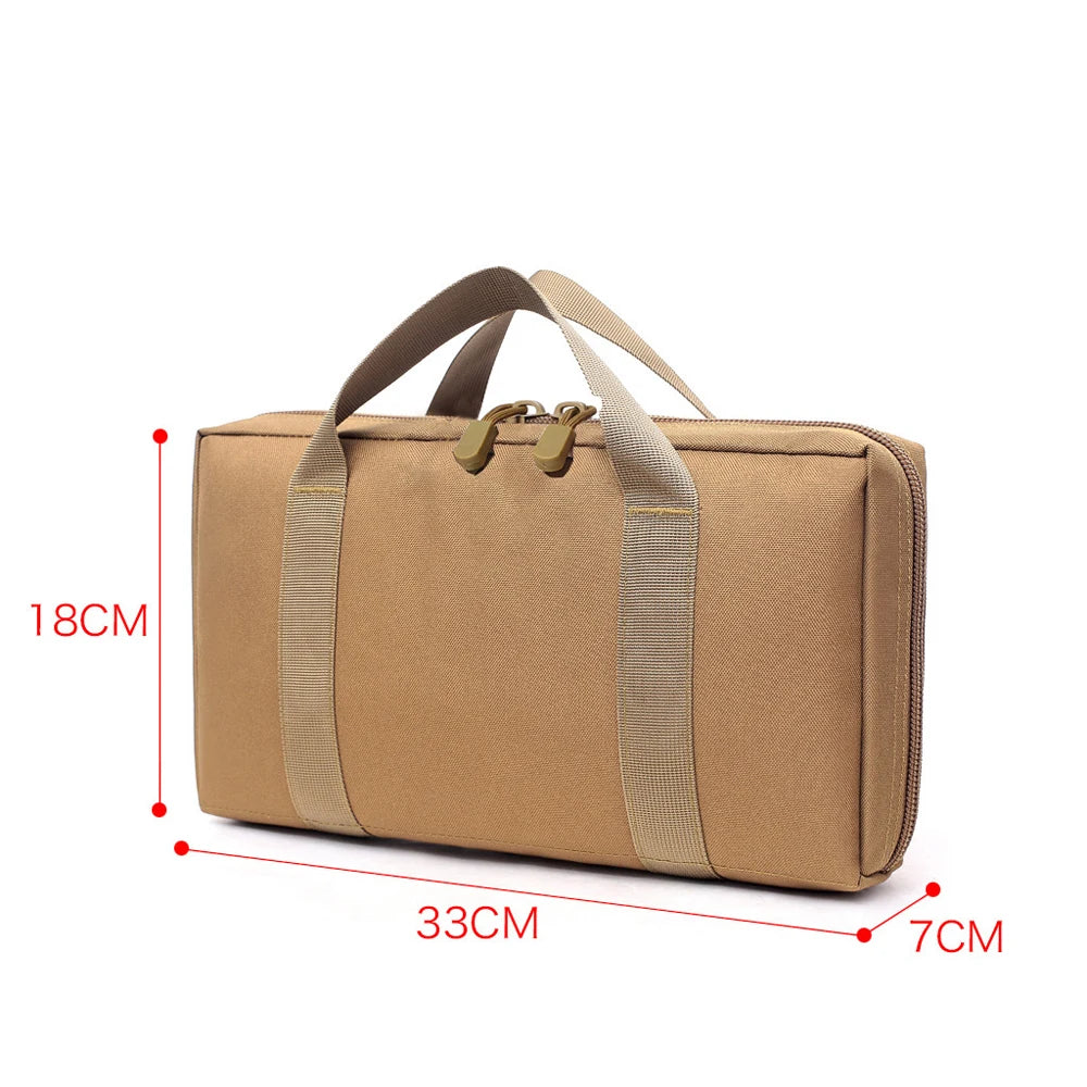 Tactical Pistol Gun Bag Case Universal Concealed Handgun Storage Bag Magazine Pouch Hunting Accessories Sundries Storage Handbag