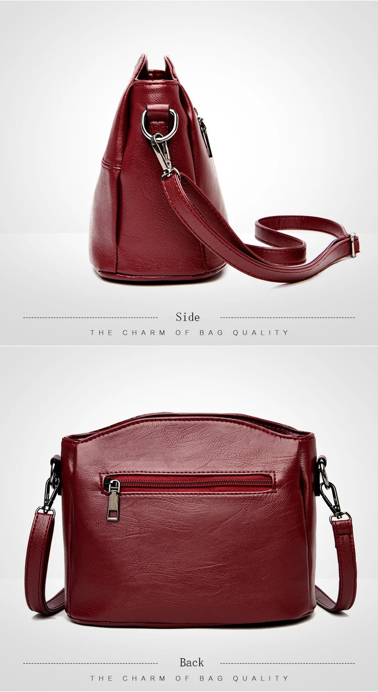 Women Embroidery Tote Bag High Quality Leather Ladies Handbag