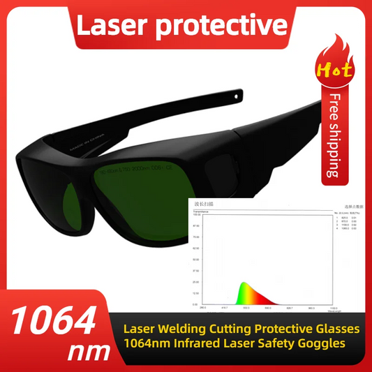 800-1700nm OD6 Automatic Soldering Protective Glasses 1064nm Infrared Laser Cutter Rust Renovation Work Safety Goggles