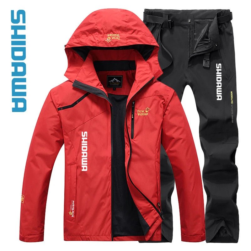 New Spring Autumn Windproof Waterproof Fishing Suits Men's Thin Hooded Camping Jacket Quick Drying Breathable Fishing Clothes