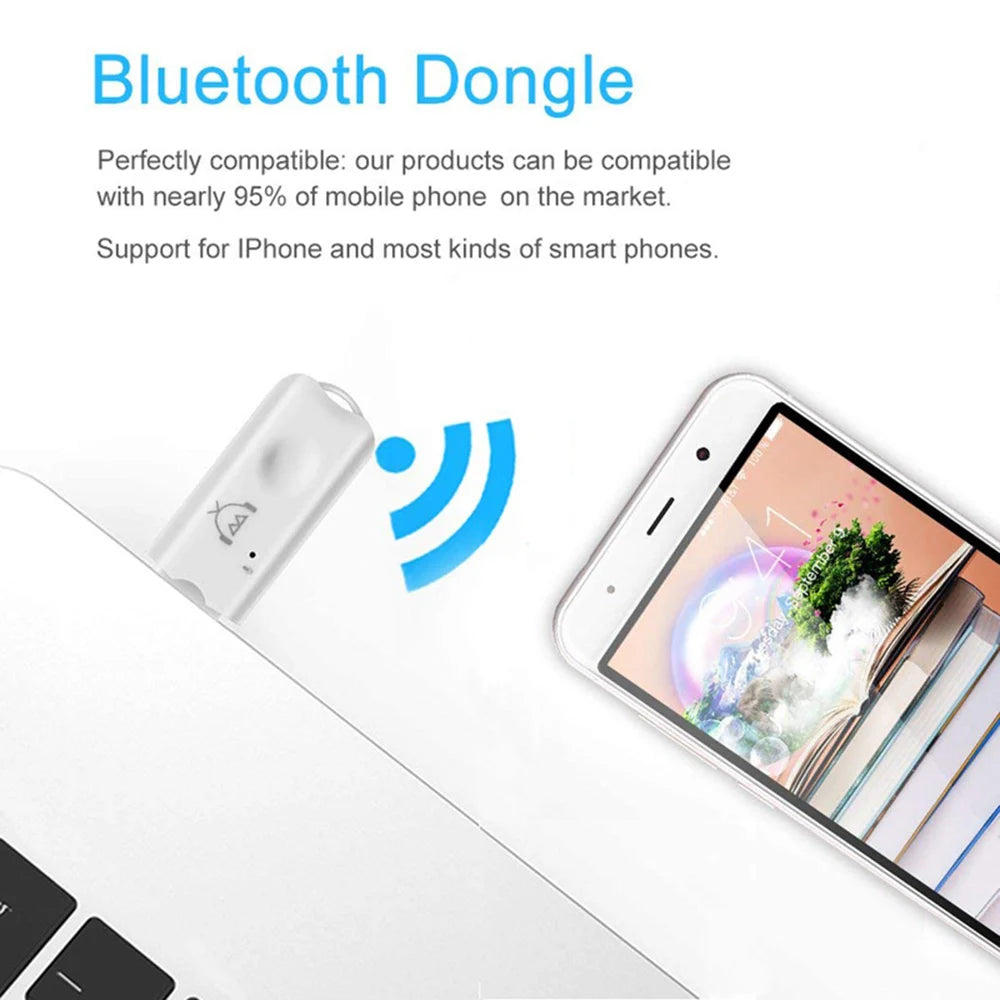Mini Wireless Audio Music Receiver Adapter USB Bluetooth-Compatible Dongle Kit With Microphone For Speaker For Phone