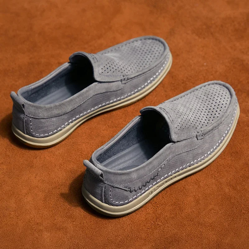 Men Loafers Summer Breathable Soft Luxury Brand