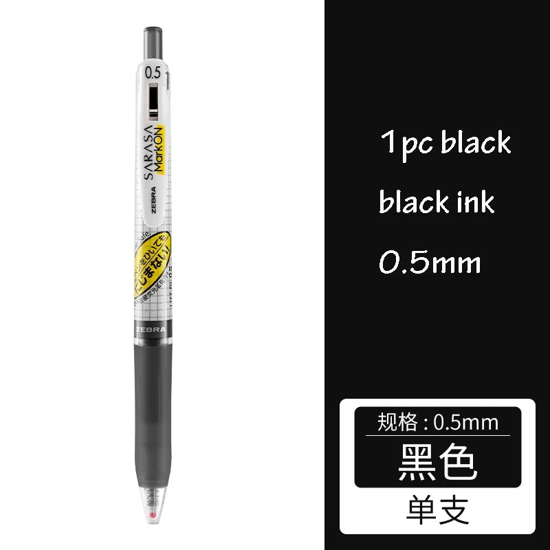 Zebra SARASA MARK ON Gel Pens Retractable No Smearing Quick-Drying Grid Body 0.4/0.5mm Japanese Pen Stationery School Supplies