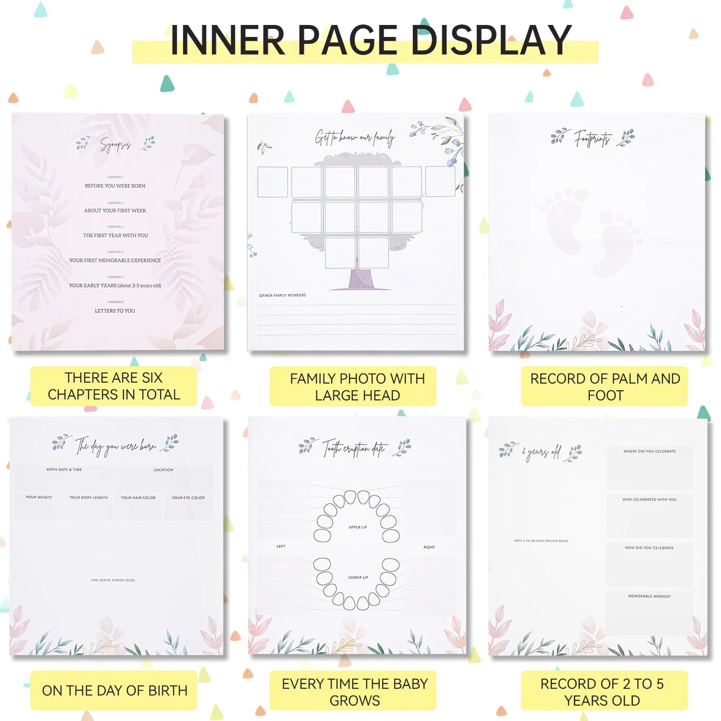 Baby Pregnancy Memory Book DIY Family Kids Record Growth Photo Album First Year Scrapbook Album Baby Memory Book For New Parents