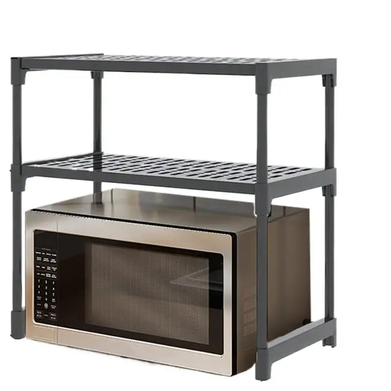 Kitchen Shelf, Microwave Rack, Oven, Air Fryer, Rice Cooker, Coffee Machine, Countertop, Layered Storage Rack Organizer Shelf