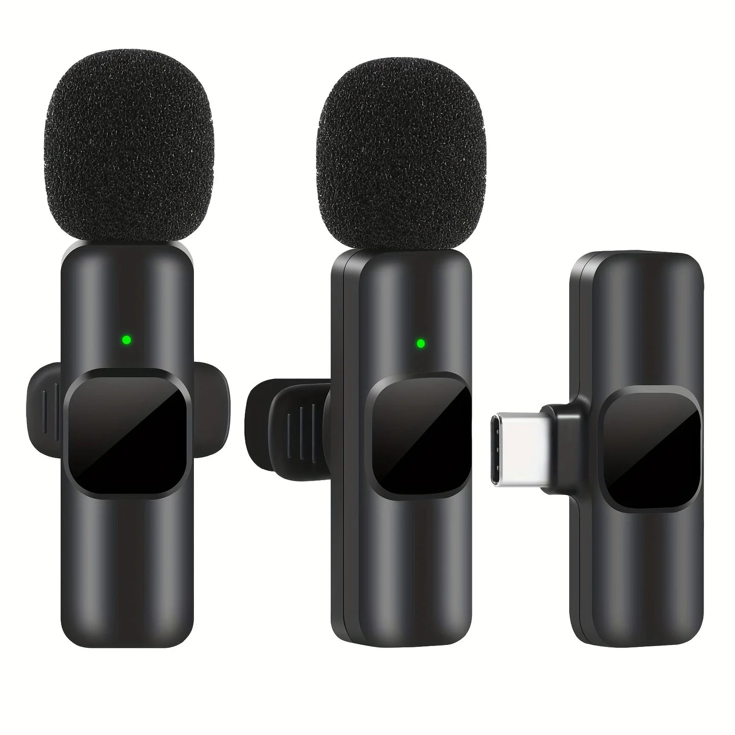 2.4GHZ Wireless Lavalier Microphone Portable Audio Video Recording Mini Mic  with quality materisls and smart chips