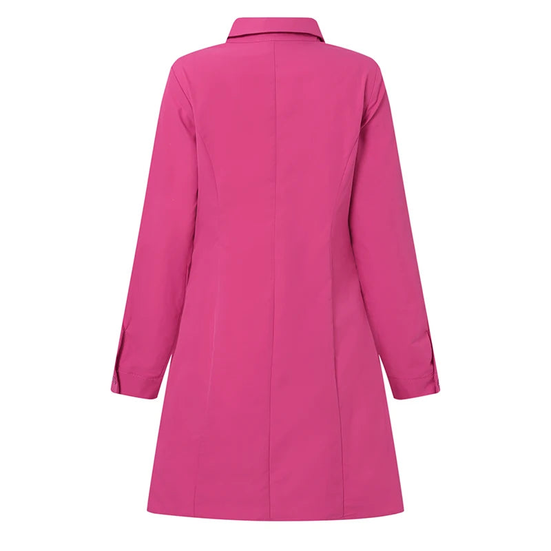 VONDA Summer Mini Dress Women 2024 Sexy Long Sleeve Shirt Sundress Casual Loose Solid Buttons Pockets Elegant Short Vestidos