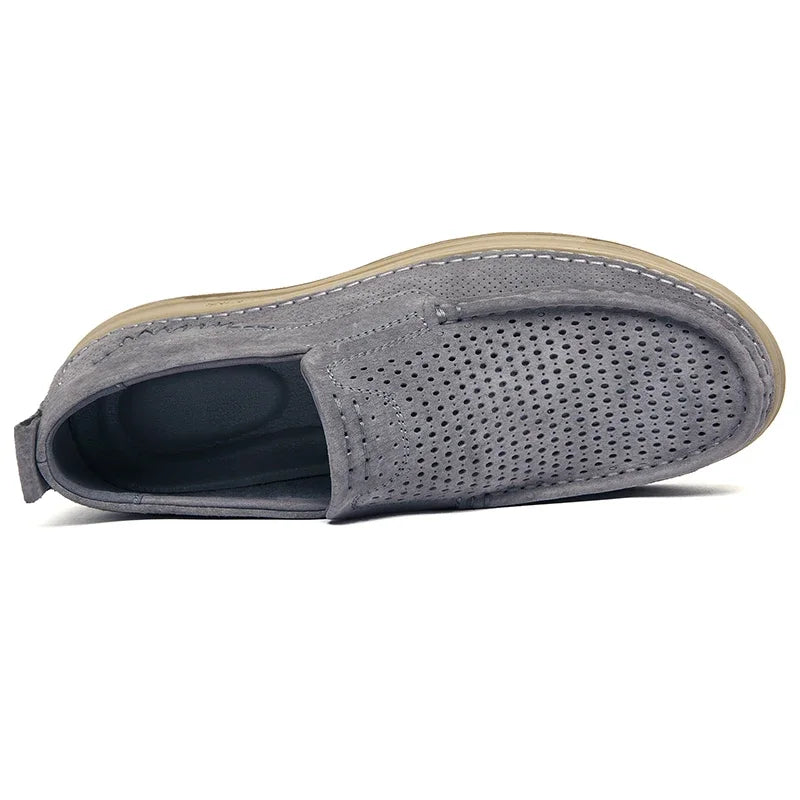 Men Loafers Summer Breathable Soft Luxury Brand