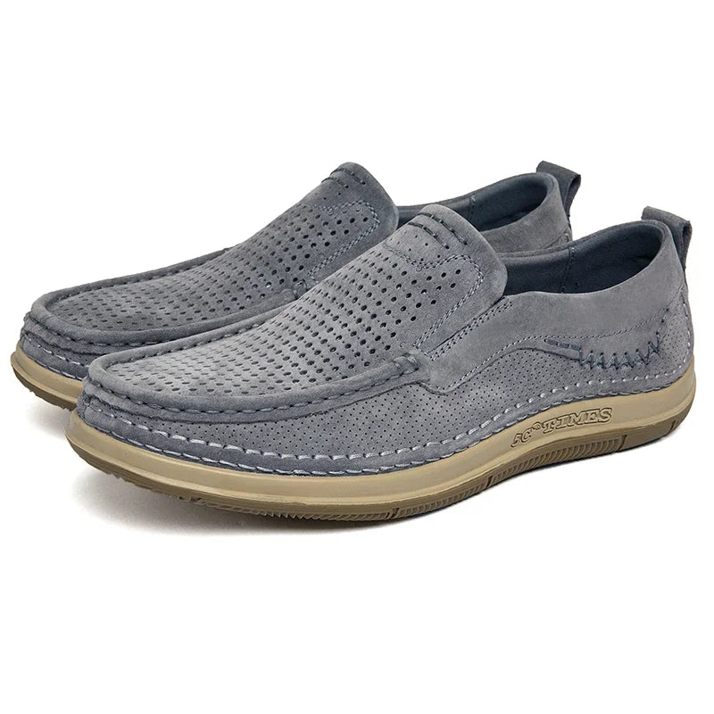 Men Loafers Summer Breathable Soft Luxury Brand