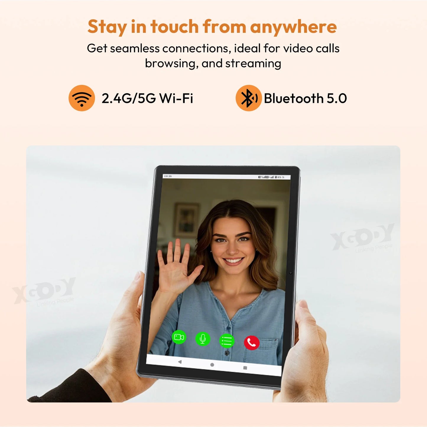 XGODY Globale Version P60 Pro Android 15 Tablet PC 10 Zoll ultra-klares 90Hz Display 24GB(8+16) 256GB 8000mAh Akku Tablet