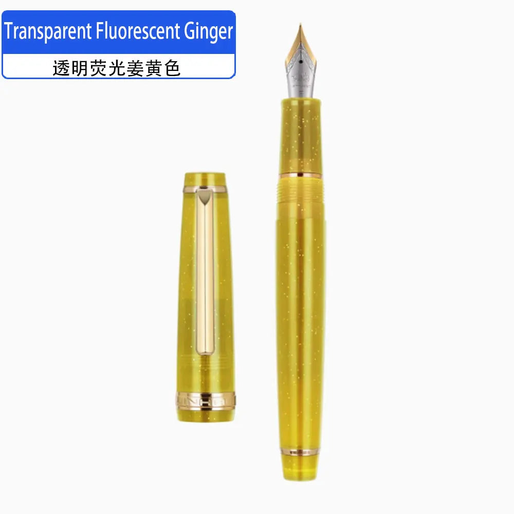 Jinhao 82 Gold Clip Series Luxury Resin Metal EF/F/M/Curved Nib Fountain Pen Rotation Opening Ink Pens School Office Supplies