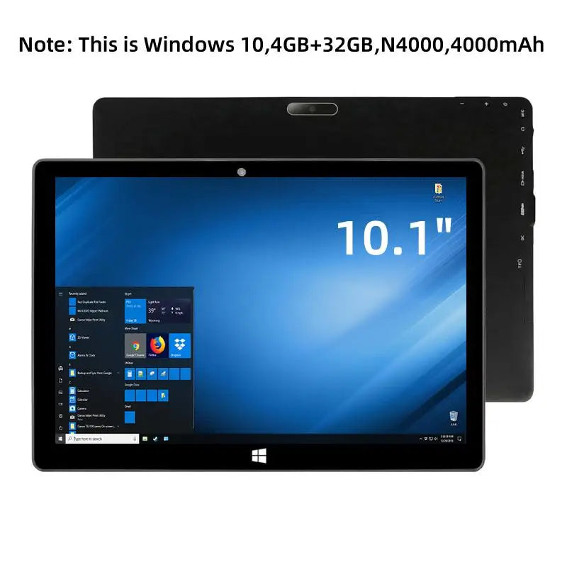 4GB DDR3 RAM 32GB/64GB ROM 10.1 INCH Windows 10/ Windows 11 Tablet 64Bit Z8350/N3350 CPU 1920*1200 IPS Screen HDMI Port USB 3.0