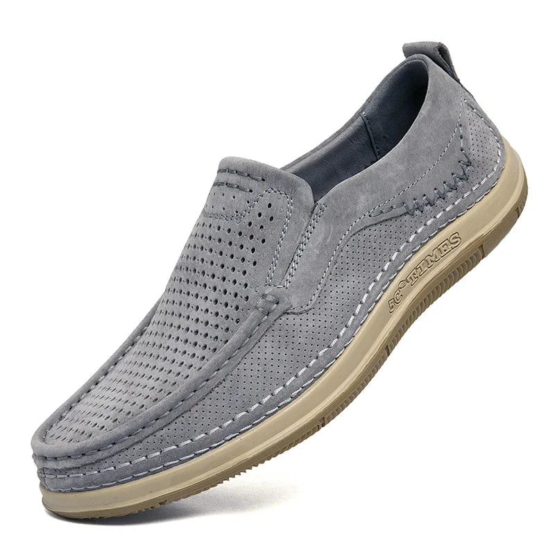 Men Loafers Summer Breathable Soft Luxury Brand