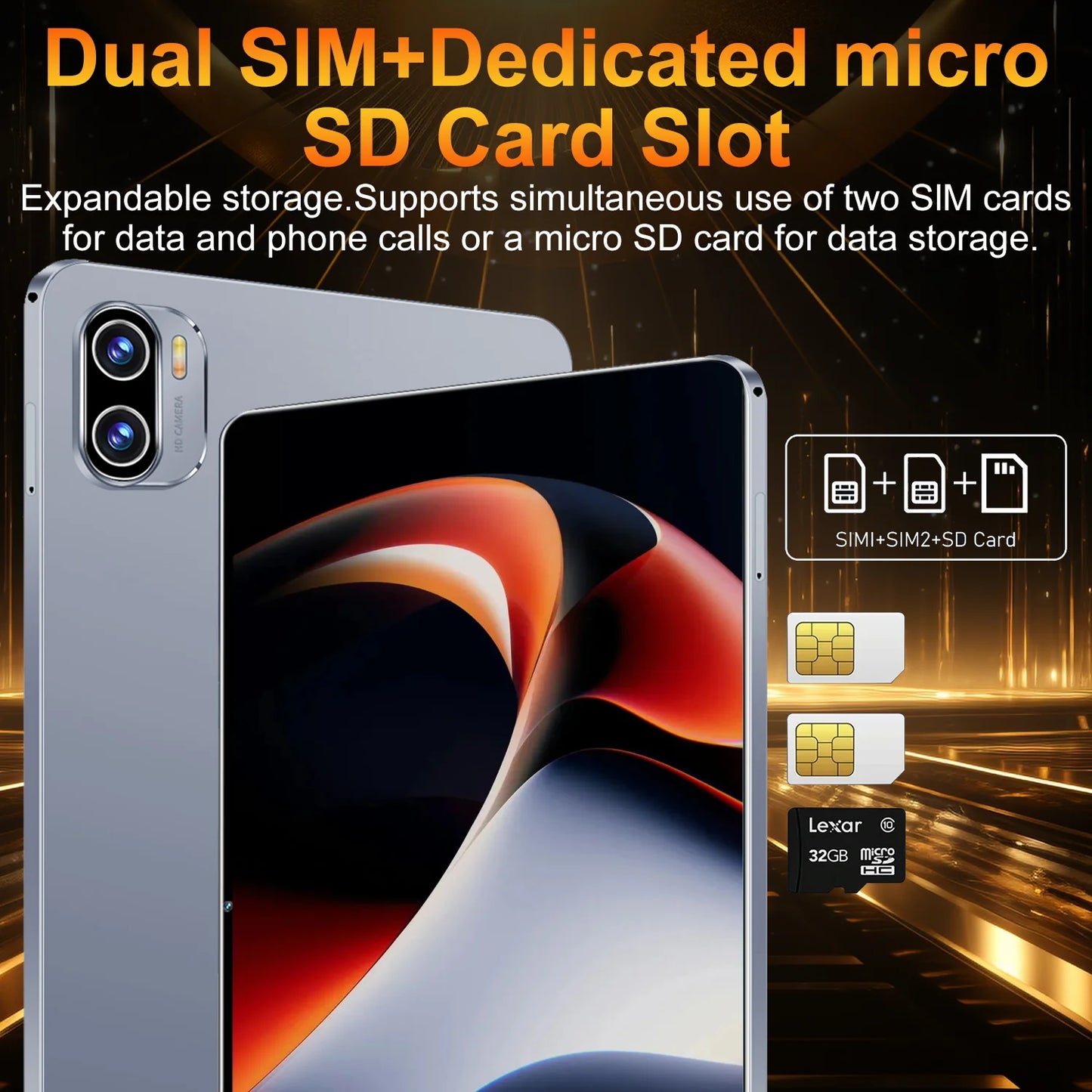 Global Version NEW Original Pad Tablet 10.36 inch HD 5K Android 13 16GB+1T 16MP+32MP 12000mAh 5G Dual SIM WiFi GPS