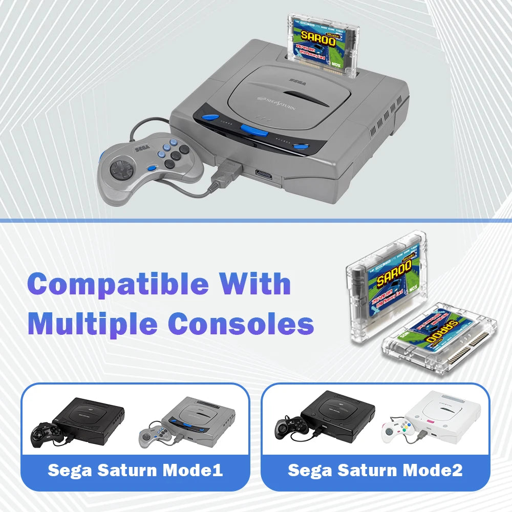 SEGA SATURN SAROO All-in-One ODE SD Card Loader 1MB/4MB RAM Expansion 8MB Memory Card Flash Cartridge Cart for SS Console