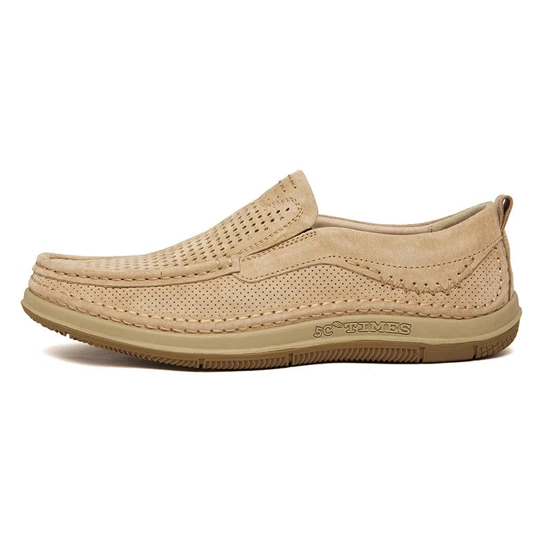 Men Loafers Summer Breathable Soft Luxury Brand