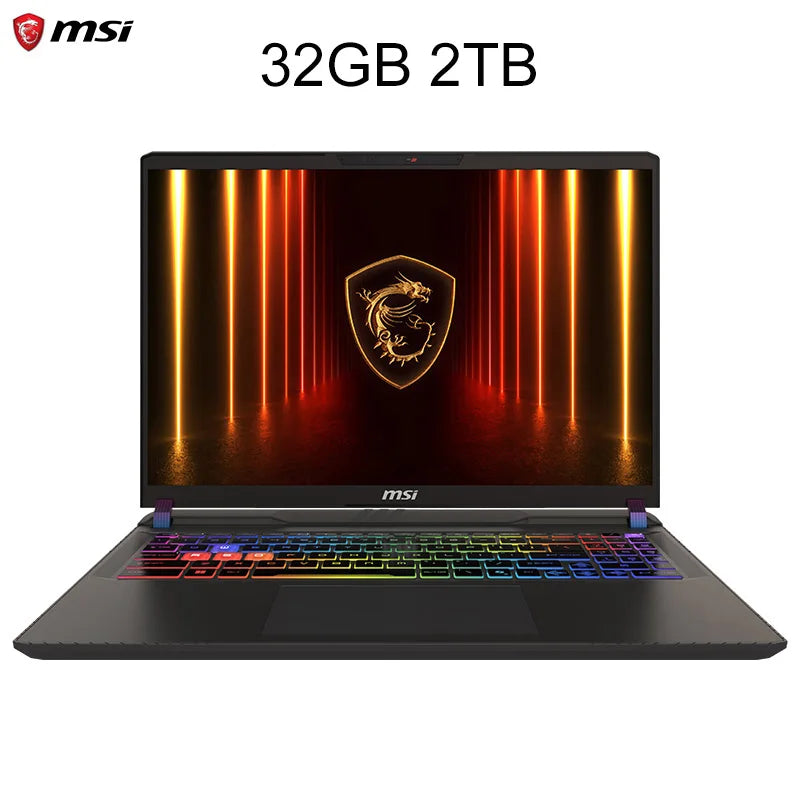 2025 MSI Vector 17 HX AI Gaming Laptop 17 Inch 2.5K QHD 240Hz IPS Screen Notebook Ultra 9-275HX 64GB 2TB RTX5080 Netbook Compute