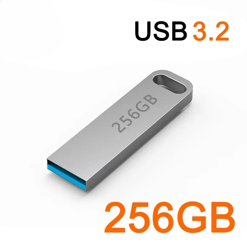 New 2TB Flash Drive USB 3.2 Super High Speed Transfer Metal Mini U Disk Pen Drive Type C Memory Waterproof Disk SSD U Drive