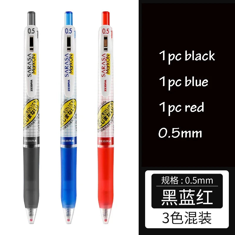 Zebra SARASA MARK ON Gel Pens Retractable No Smearing Quick-Drying Grid Body 0.4/0.5mm Japanese Pen Stationery School Supplies