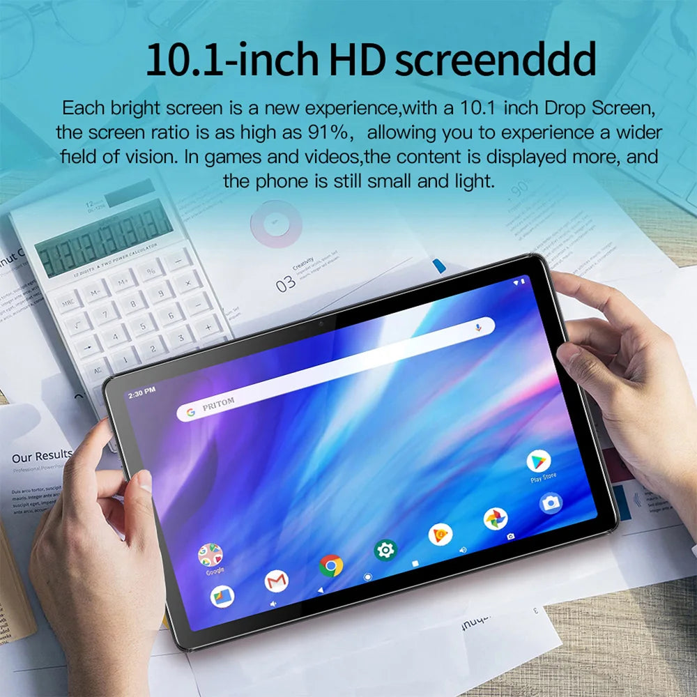 Global Version 10.1 Inch Octa Core Tablet Pc 4GB RAM 64GB ROM Google Play Dual Cameras Dual SIM Phone Call Bluetooth Wifi Tablet
