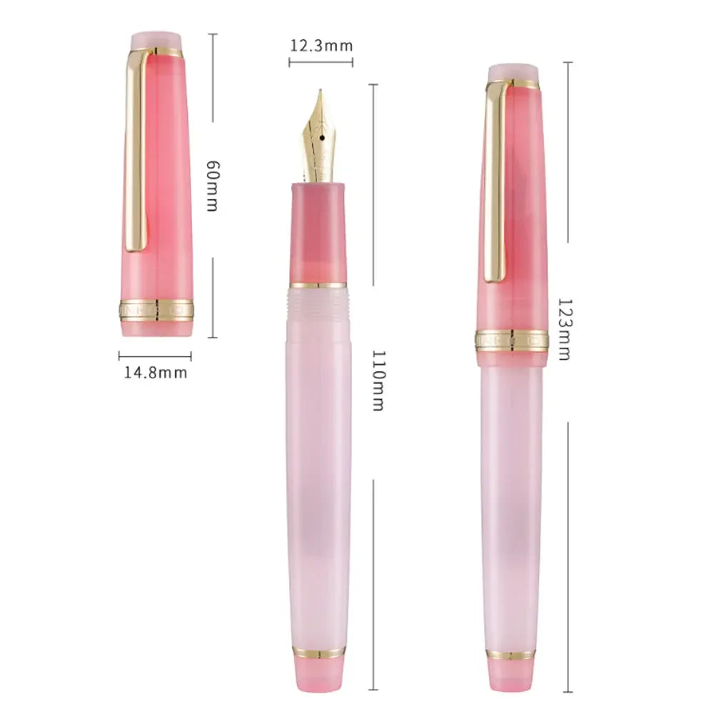 Jinhao 82 Gold Clip Series Luxury Resin Metal EF/F/M/Curved Nib Fountain Pen Rotation Opening Ink Pens School Office Supplies