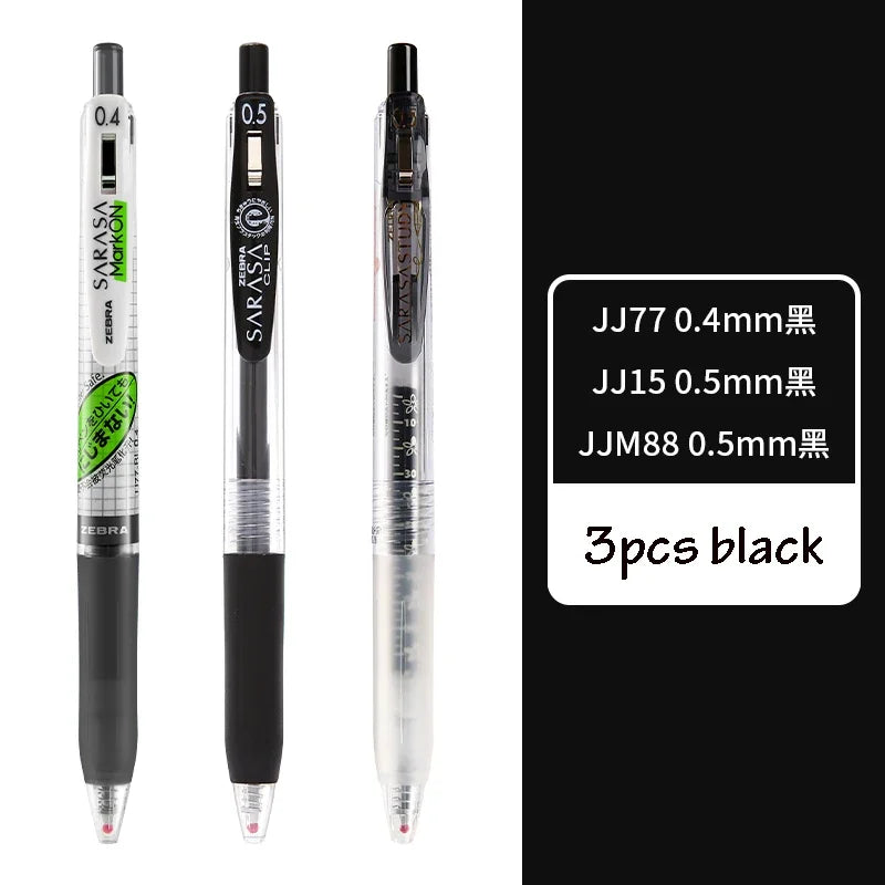 Zebra SARASA MARK ON Gel Pens Retractable No Smearing Quick-Drying Grid Body 0.4/0.5mm Japanese Pen Stationery School Supplies
