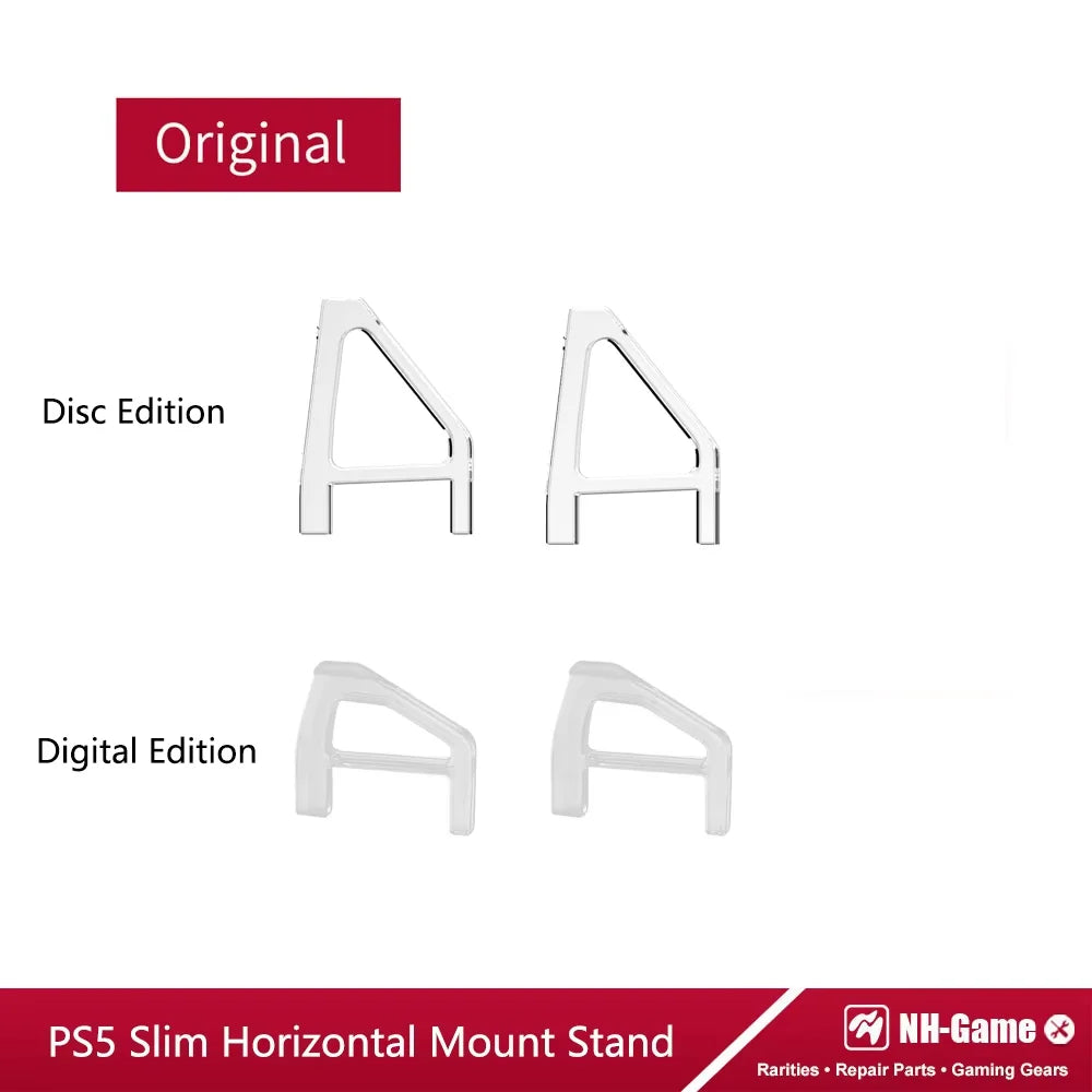 1/2pair Horizontal Holder Bracket For PS5 Slim Disc Host Feet Placement Bracket Holder For Console 3D Printed Mini Stand