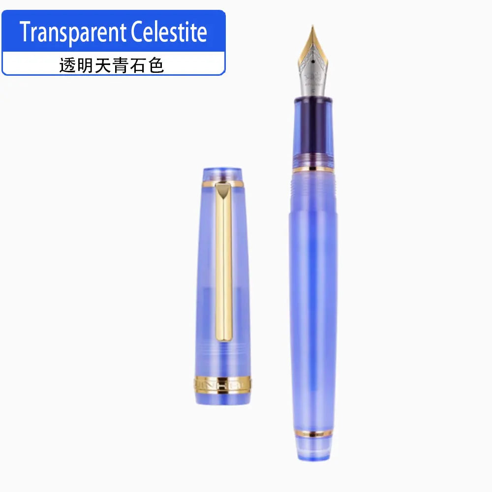 Jinhao 82 Gold Clip Series Luxury Resin Metal EF/F/M/Curved Nib Fountain Pen Rotation Opening Ink Pens School Office Supplies