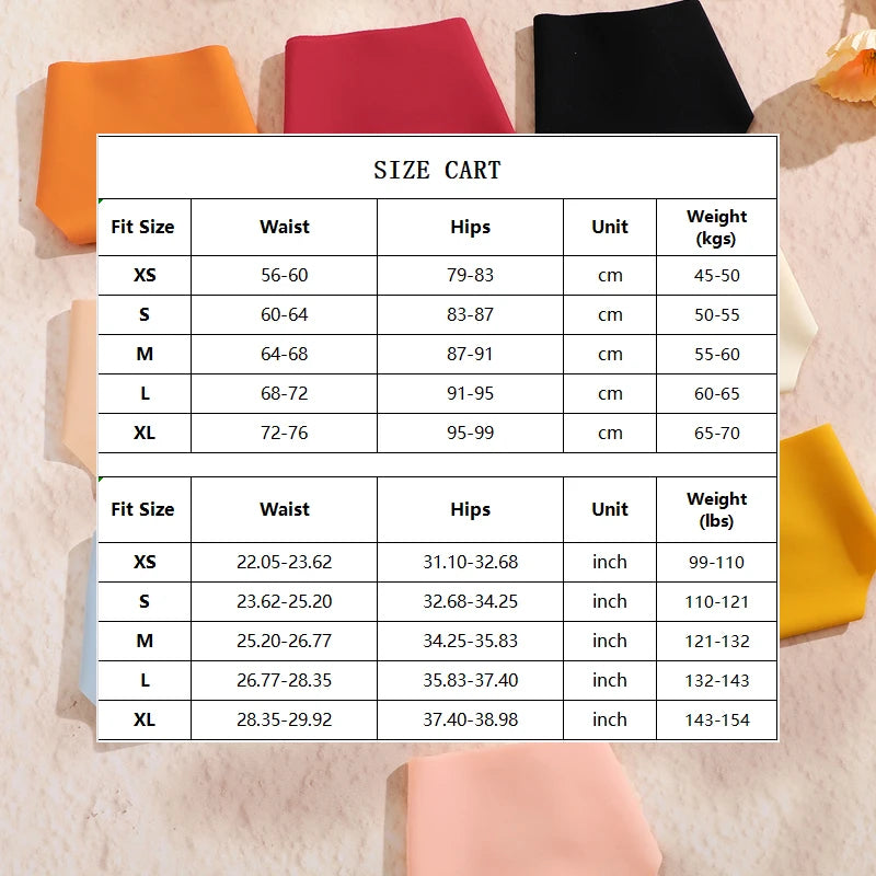 5PCS Ice Silk Seamless Thongs Women V Waist G