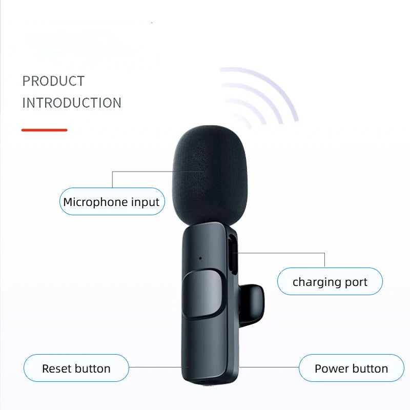 Wireless Lavalier Microphone for Live Streaming/YouTube/TikTok/Facebook Live Streaming Noise Cancelling Microphone Suitable For