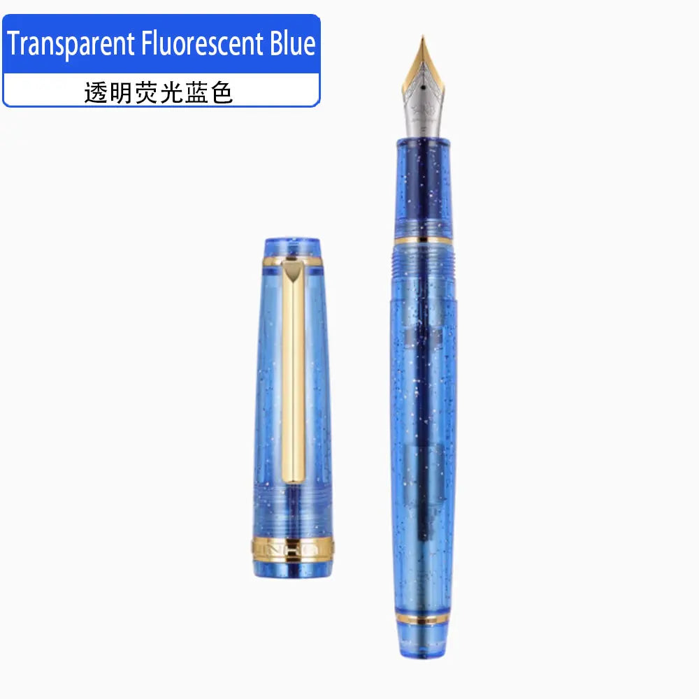 Jinhao 82 Gold Clip Series Luxury Resin Metal EF/F/M/Curved Nib Fountain Pen Rotation Opening Ink Pens School Office Supplies