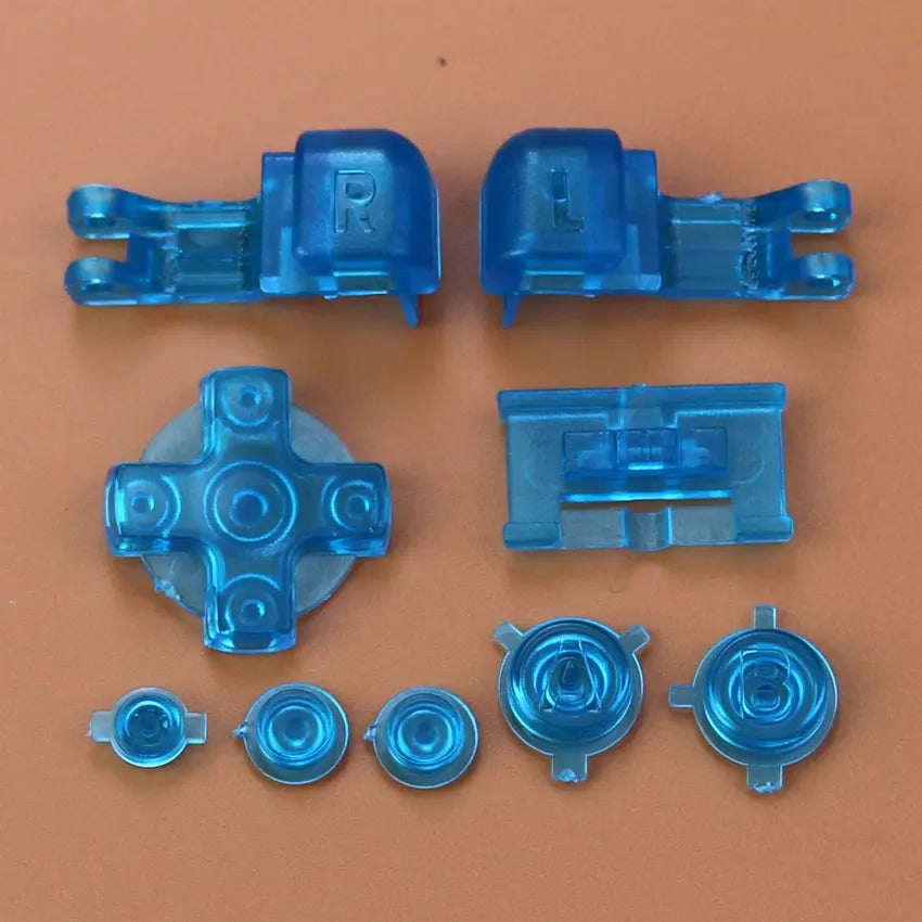 Plastic Full Set Button For Gameboy Advance GBA SP Game Replacement Button Kit D Pad ABLR Select Start Power ON OFF Volume Key