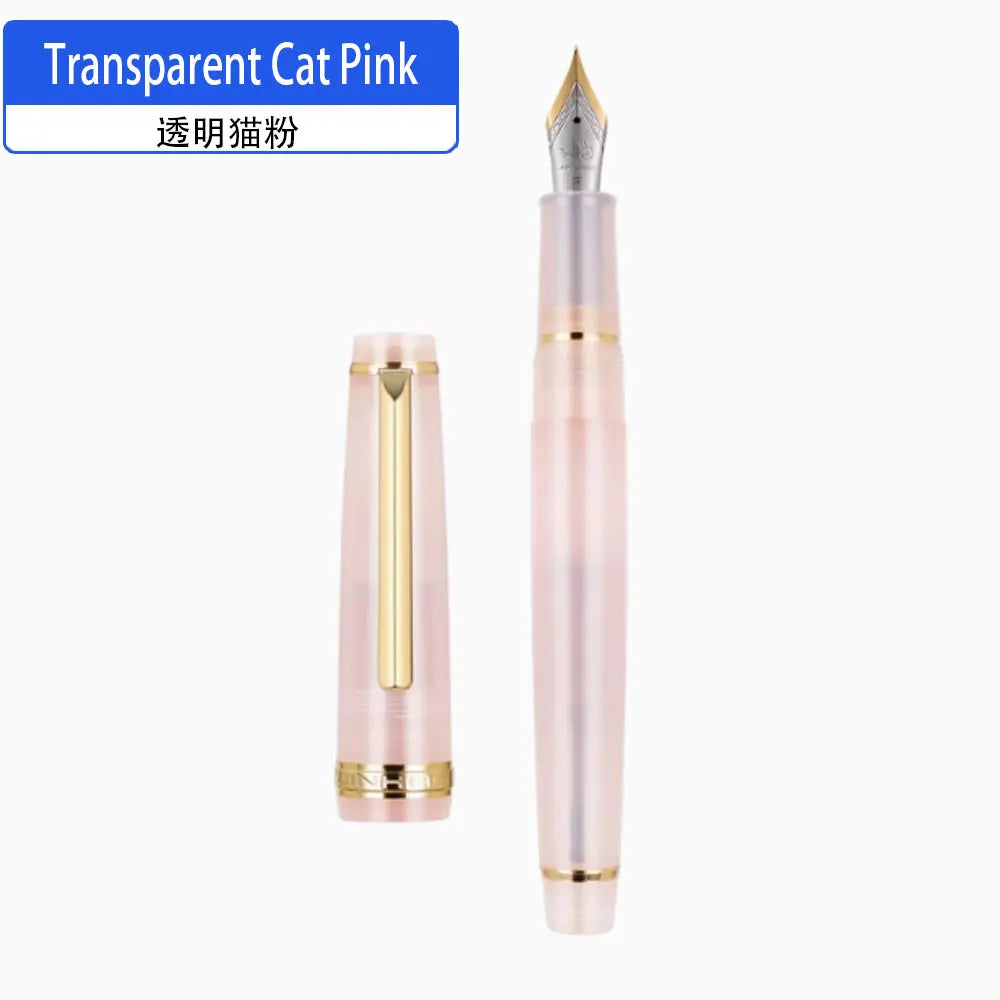 Jinhao 82 Gold Clip Series Luxury Resin Metal EF/F/M/Curved Nib Fountain Pen Rotation Opening Ink Pens School Office Supplies