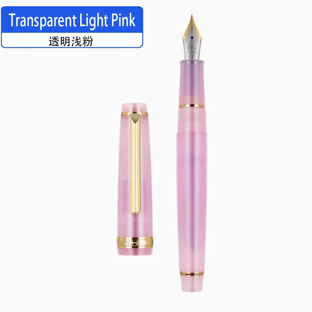 Jinhao 82 Gold Clip Series Luxury Resin Metal EF/F/M/Curved Nib Fountain Pen Rotation Opening Ink Pens School Office Supplies