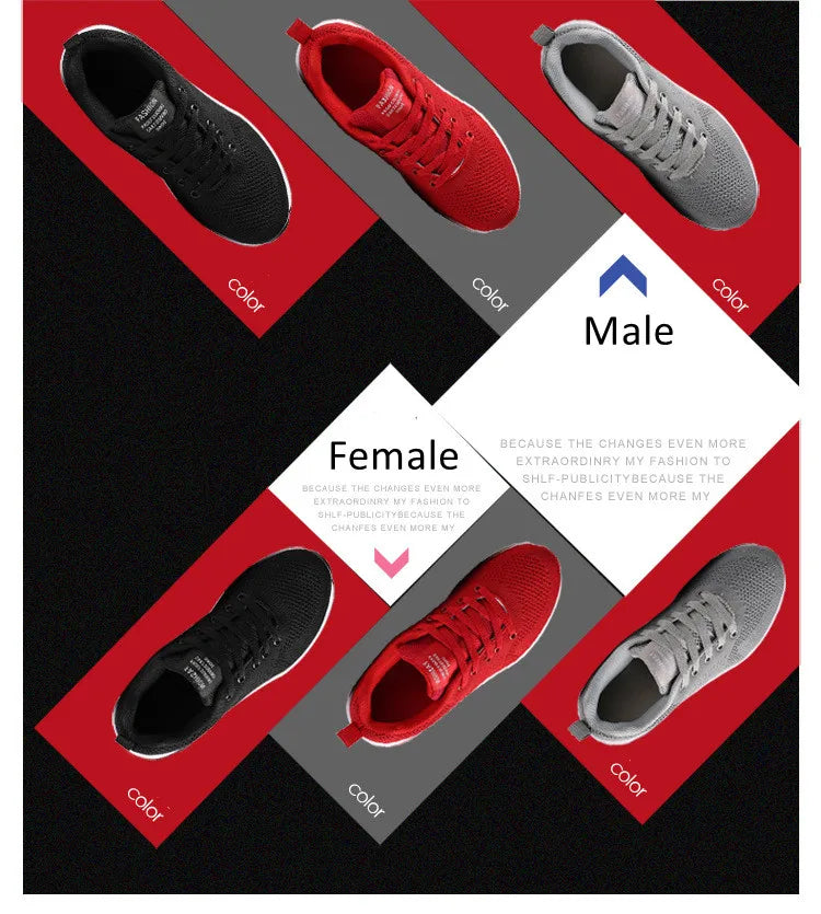 YISHEN Sneakers For Men Women Breathable Cushion Walking Sports Shoes Couples Shoes Trail Running Athletic Sneakers Zapatillas