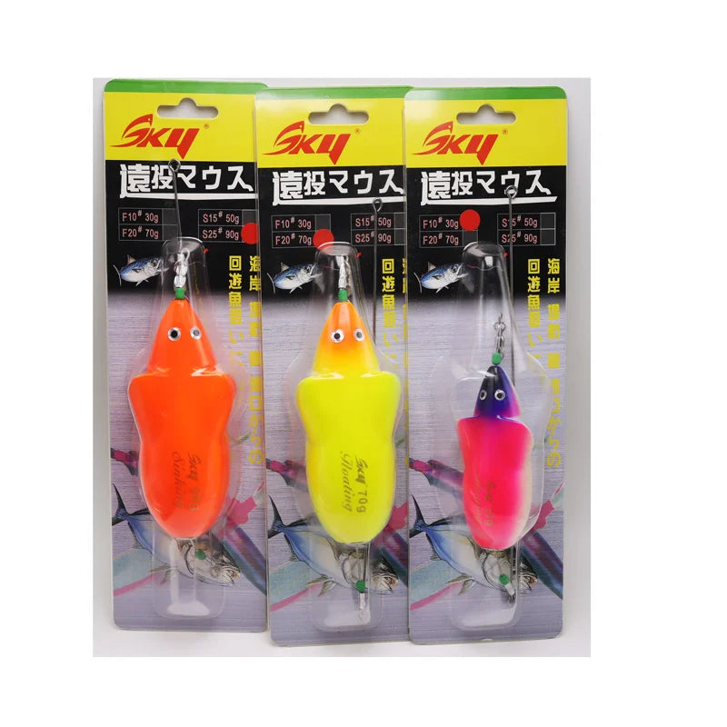 SKY Trolling Bait Sinking and Floating Water Fishing Lure Artificial Rat Bait Self-balancing Sea Boat Fishing Topwater Swimbait