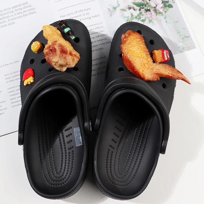 New Simulation Series Cute Shoes Decorative Accessories DIY Hole Shoes Jibbitz Charms Detachable Shoe Buckles Holiday Gifts