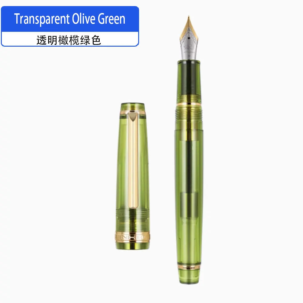 Jinhao 82 Gold Clip Series Luxury Resin Metal EF/F/M/Curved Nib Fountain Pen Rotation Opening Ink Pens School Office Supplies