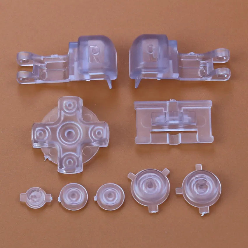 Plastic Full Set Button For Gameboy Advance GBA SP Game Replacement Button Kit D Pad ABLR Select Start Power ON OFF Volume Key