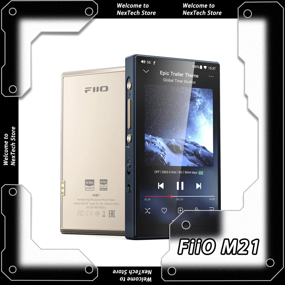 NEW Fiio M21 Portable MP3 Player Hi-Res HIFI High Sound Quality Music Player Long Battery Life support Bluetooth WiFi Customize
