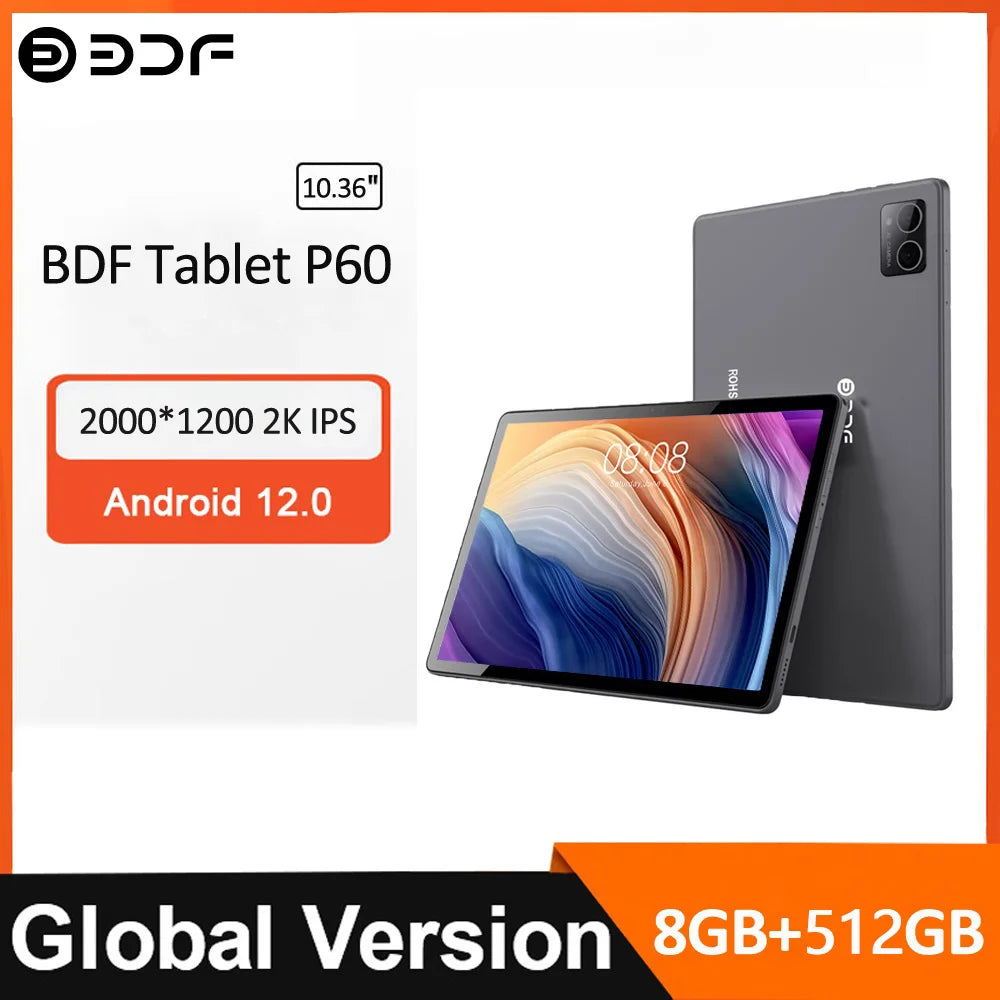 2024 Global Version 10.36 Inch Tablets Octa Core 8GB RAM 512GB ROM 4G LTE Phone Call Dual 5G WiFi GPS 2000x1200 HD Tablet PC