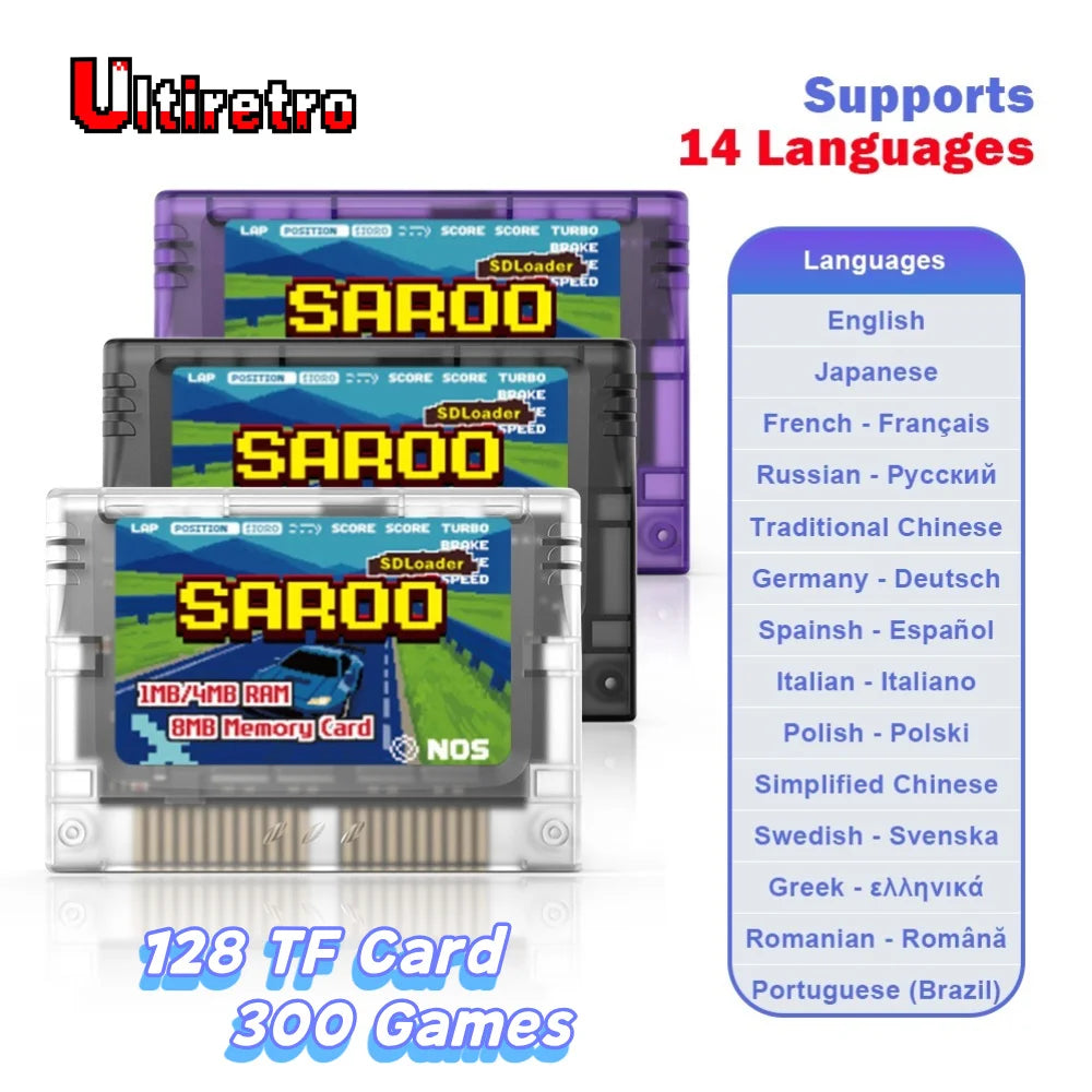 SAROO Optical Drive Emulator HDLoader FlashCart 1MB/4MB RAM 8MB Memory Card For Sega Saturn
