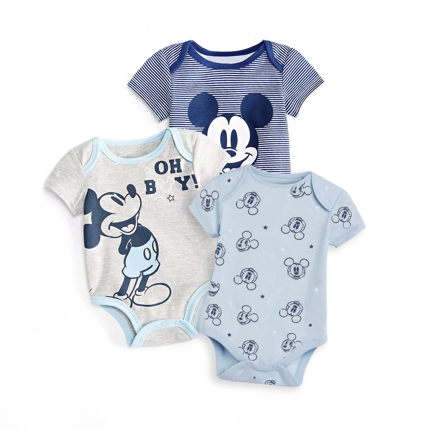3pcs Summer Newborn Rompers Cartoon Baby Boys Girls Jumpsuit Infant Costume Short Sleeve Bodysuits