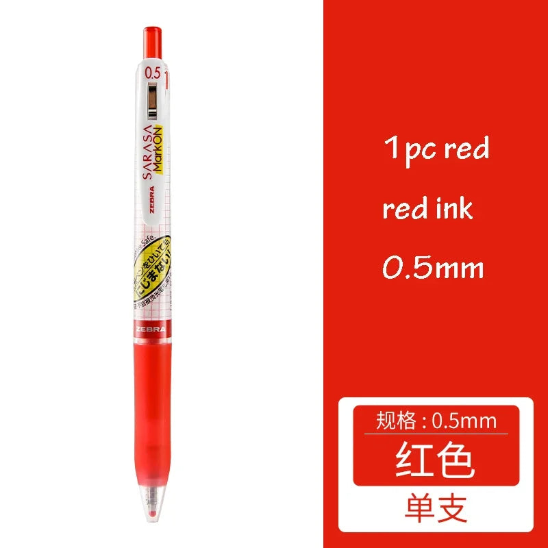 Zebra SARASA MARK ON Gel Pens Retractable No Smearing Quick-Drying Grid Body 0.4/0.5mm Japanese Pen Stationery School Supplies