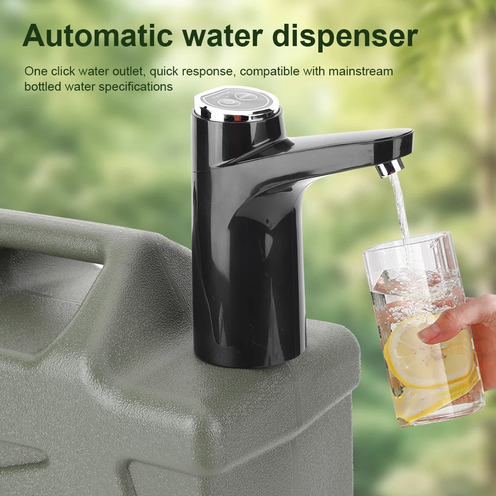 Electric Water Pump USB Rechargeable Portable Water Dispenser One Key Switch Auto Pump 11L Water Bin for Outdoor Camping
