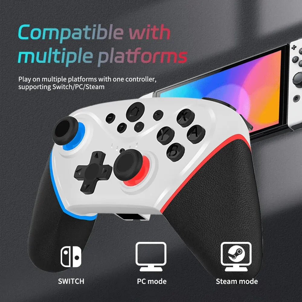 Wireless Switch Controller Compatible with Switch/Lite/OLED Remote Supports Multi-Platform with Turbo, Wake-up Function