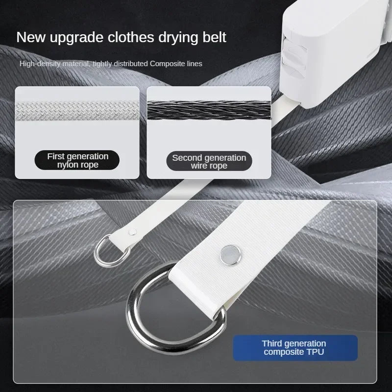 Xiaomi Mijia Invisible Clothesline Plastic Anti-slip Windproof Cool Clothes with Outdoor Folding Hanging Clothes Artifact