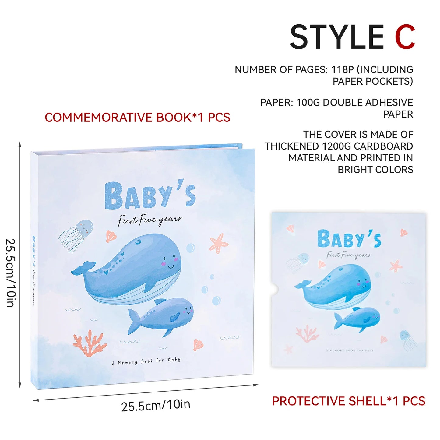 Baby Pregnancy Memory Book DIY Family Kids Record Growth Photo Album First Year Scrapbook Album Baby Memory Book For New Parents