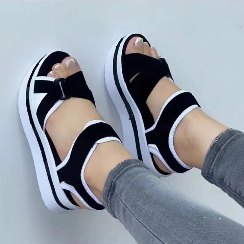 Summer New Women sandals Open Toe Fashion Heels Comfortable