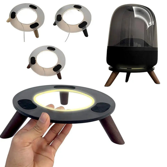 For Harman Kardon Glass 2/3/4th Solid Wood Base Desktop Display Shock-absorbing Audio Stand For Harman Kardon Aura Studio